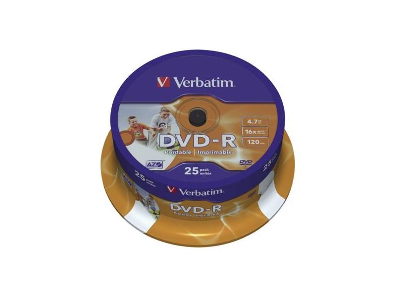 DVD-R/4.7GB 16x AdvAZO Spdl 25pk WidePrt